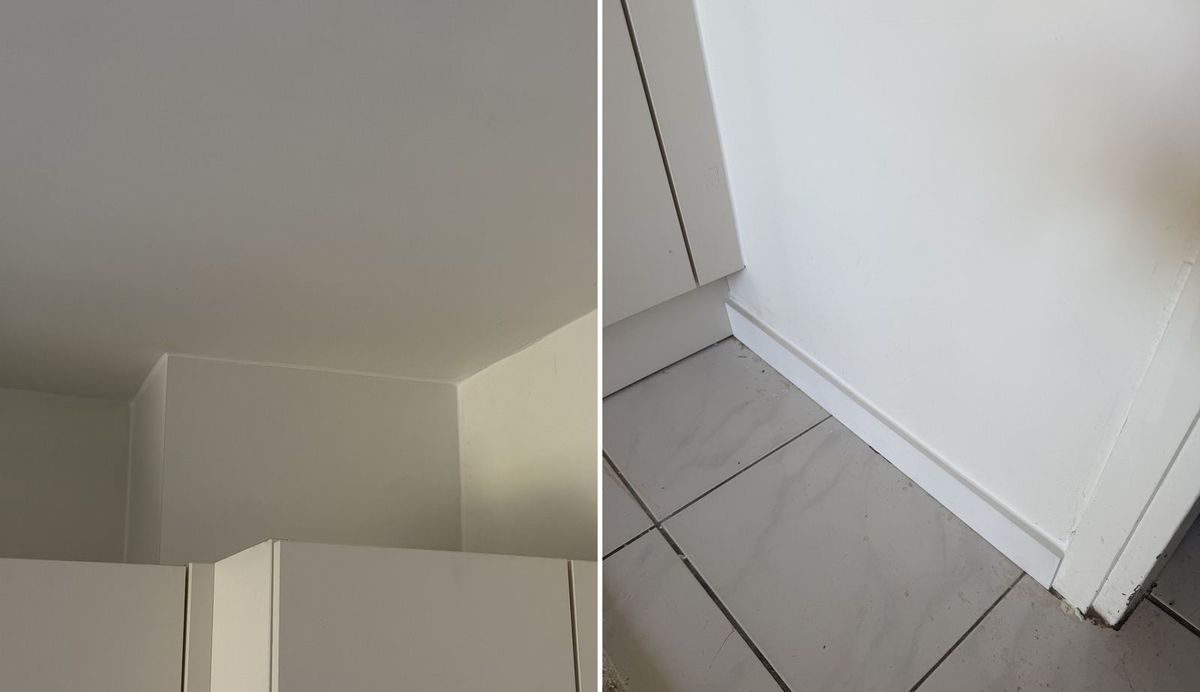 Koof en plint strak afgetimmerd